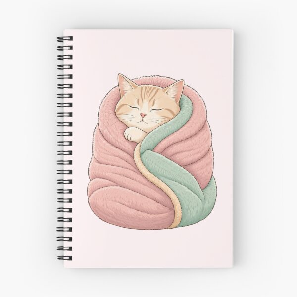 Item preview, Sleeping Kitten Wrapped in Pink Blanket Cute Cozy Cat designed and sold by Safe Haven Pets.