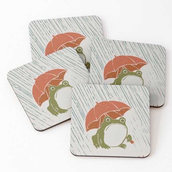 Item preview, Frog with Umbrella in the Rain designed and sold by lauragraves.