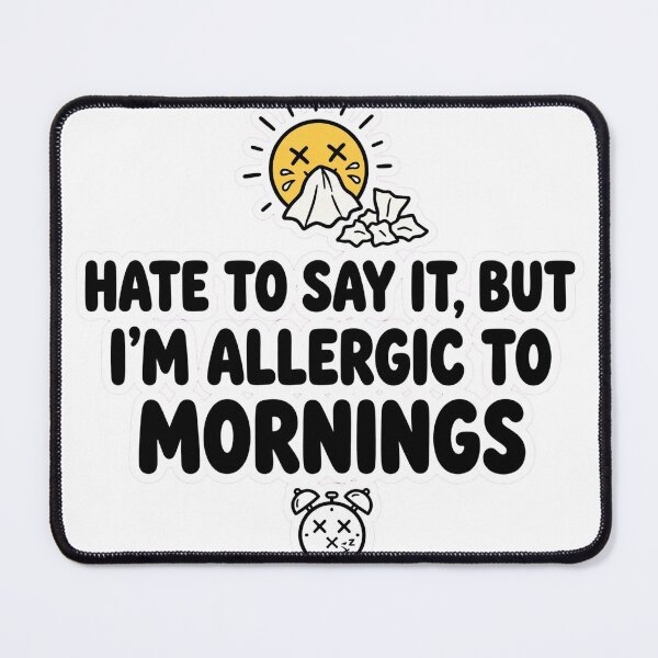 Item preview, Funny Allergic To Mornings Groovy Tee designed and sold by Tininai.