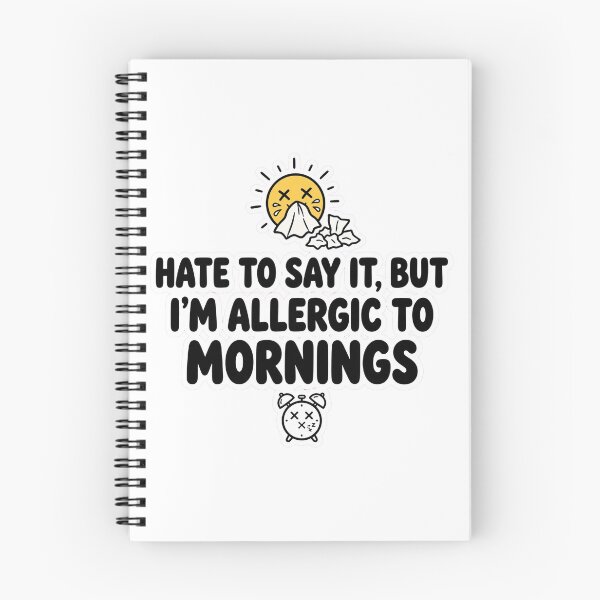 Item preview, Funny Allergic To Mornings Groovy Tee designed and sold by Tininai.
