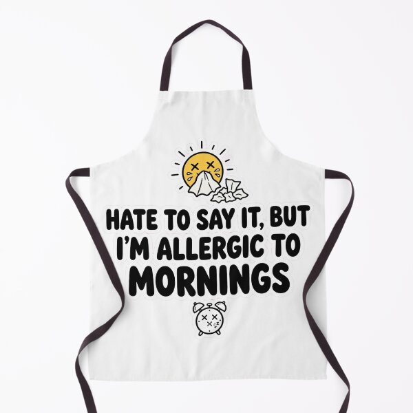 Aperçu de l'œuvre Funny Allergic To Mornings Groovy Tee créée et vendue par Tininai.