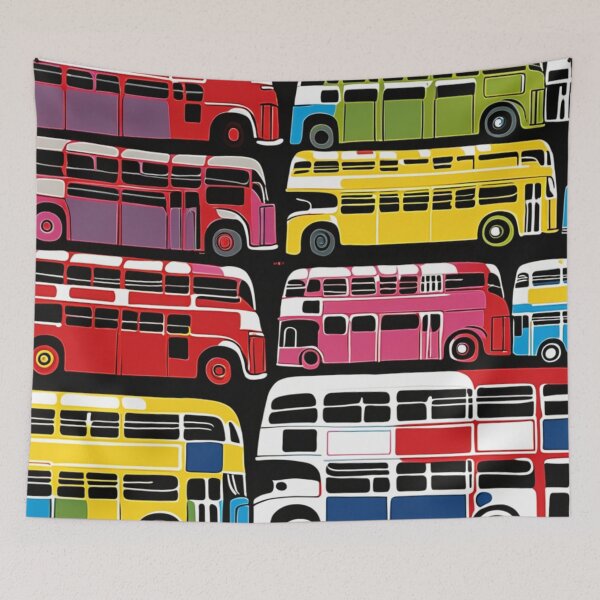 Item preview, London Bus Pop Art – Colorful Double Decker Bus Collection designed and sold by Arteque.