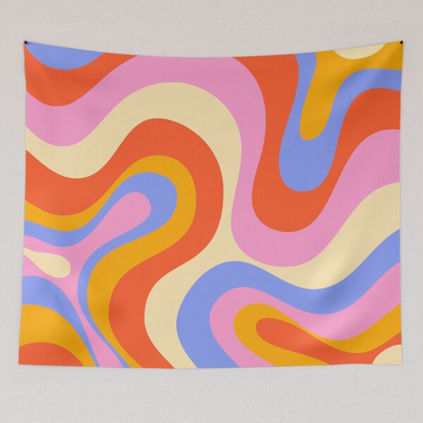 Item preview, Trippy Coastal Sunset Swirl – Vintage Abstract Fluid Wave Pattern designed and sold by Frohyou.