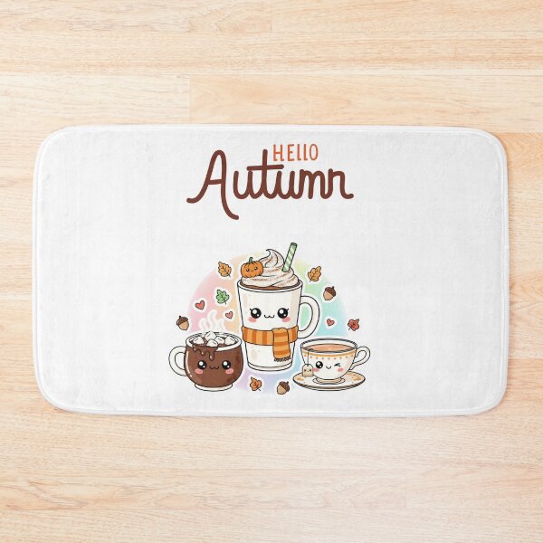 Item preview, Hello Autumn Kawaii Coffee and Tea Design | Cozy Fall Drinks Art designed and sold by VibranPalette.