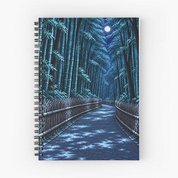 Item preview, Arashiyama Bamboo Grove Night Pixel Art designed and sold by sabusabu78.