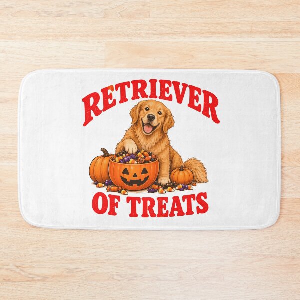 Aperçu de l'œuvre Golden Retriever, le rapporteur de friandises pour Halloween créée et vendue par AhmedAlbb.