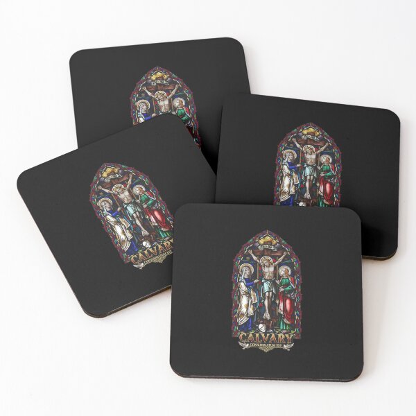 Item preview, Calvary Consummatum Est Jesus Crucifixion Stained Glass Arch designed and sold by Dravienart.