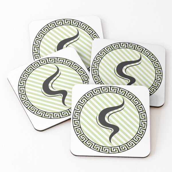 Item preview, Minimalist Circular Frame - Greek Meander Pattern Accent Emblem designed and sold by Rehnair.