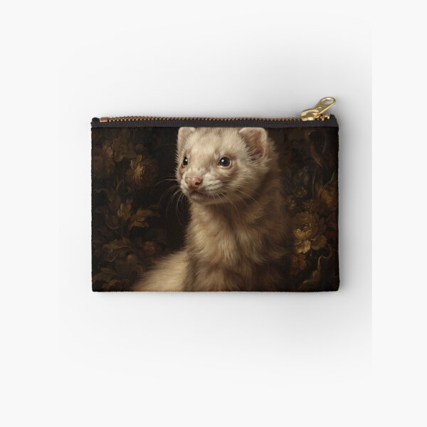 Item preview, Regal Ferret Portrait in Floral Darkness designed and sold by Real Beast Art.