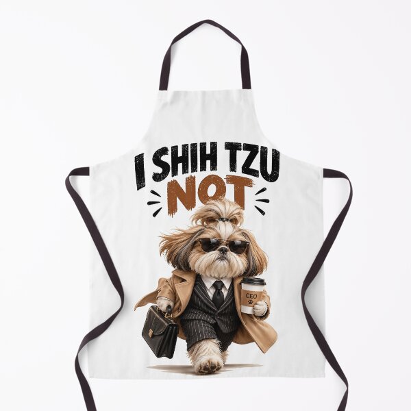 Aperçu de l'œuvre Je ne suis pas un Shih Tzu – Jeu de mots amusant sur les Shih Tzu créée et vendue par Furflix.