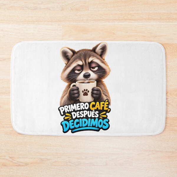Item preview, Sleepy raccoon with coffee: coffee first, then decide designed and sold by LINSSEX Style • Urban & Sport Streetwear.