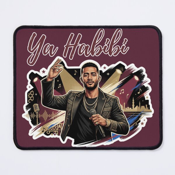 Item preview, Mohamed Ramadan Ya Habibi Song Lyric Sticker designed and sold by KaBaRen.