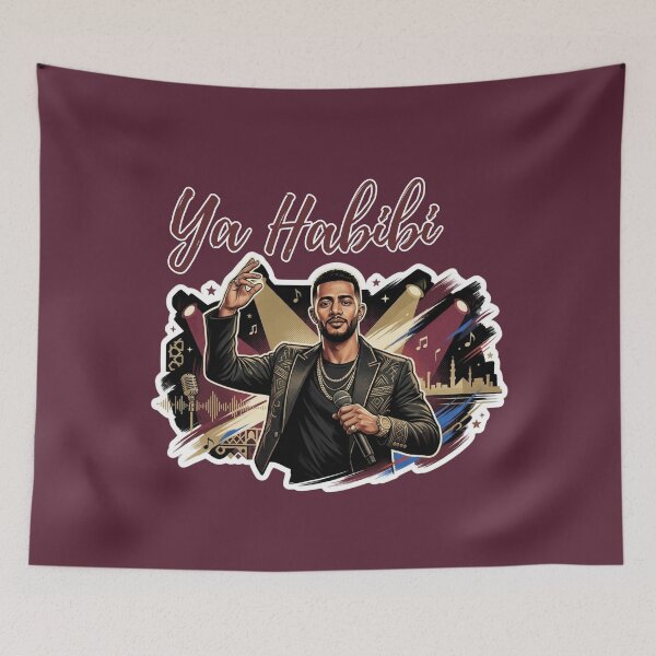 Item preview, Mohamed Ramadan Ya Habibi Song Lyric Sticker designed and sold by KaBaRen.