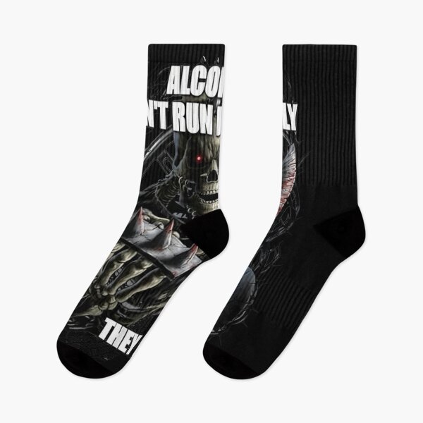 Item preview, Alcoholics Don't Run In My Family They Drive Grim Reaper Skull designed and sold by Dravienart.