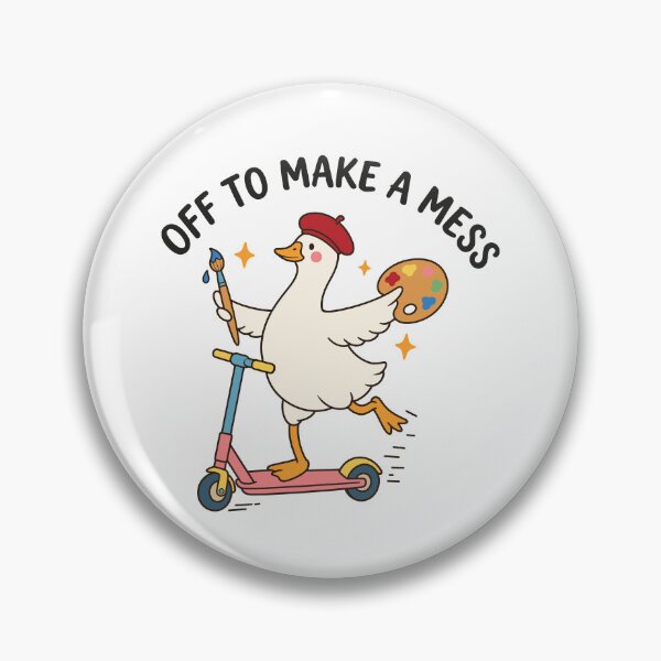 Item preview, Off to Make a Mess Cute Artist Goose designed and sold by Krasnovaovaova.