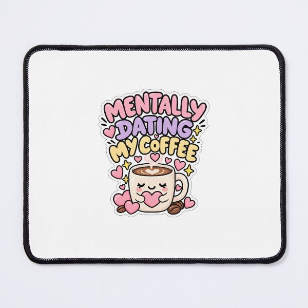 Item preview, Mentally Dating My Coffee – Cute Coffee Lover Typography Design designed and sold by Bend-The-Trendd.