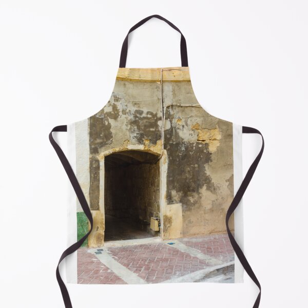 Item preview, Weathered City Wall With Arched Doorway Leading to Dark Tunnel on Worn Facade designed and sold by Nmallia.