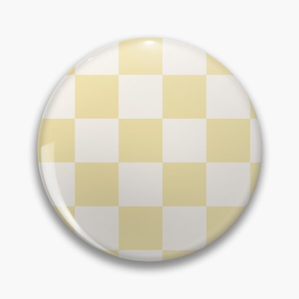 Item preview, Medium Butter Yellow Checkerboard Sticker | Warm Cottagecore Checkered Pattern designed and sold by DColourMuse.
