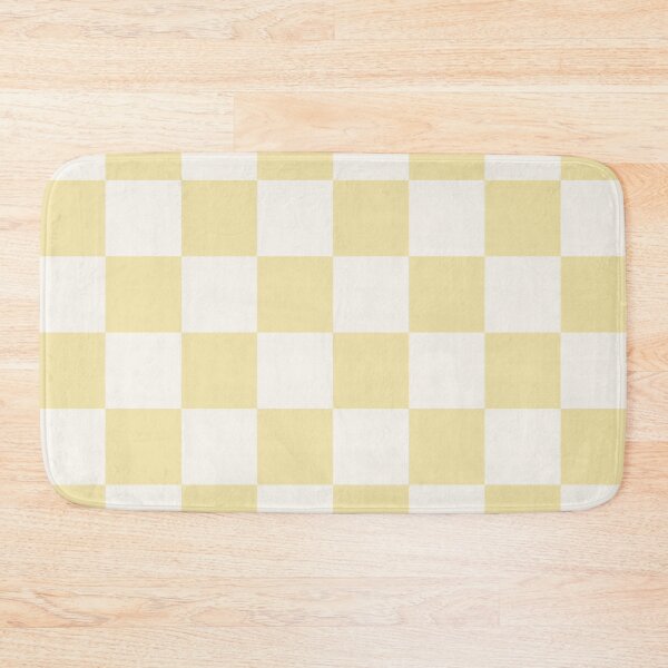 Item preview, Medium Butter Yellow Checkerboard Sticker | Warm Cottagecore Checkered Pattern designed and sold by DColourMuse.