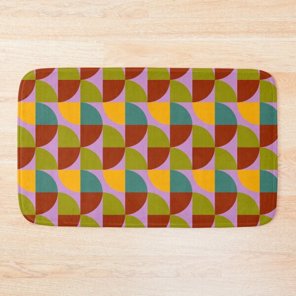 Item preview, Mid-Century Semicircle Grid – Retro Bauhaus Geometric Pinwheel Pattern designed and sold by Frohyou.