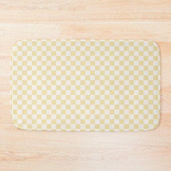 Item preview, XSmall Butter Yellow Checkerboard Sticker | Warm Cottagecore Checkered Pattern designed and sold by DColourMuse.