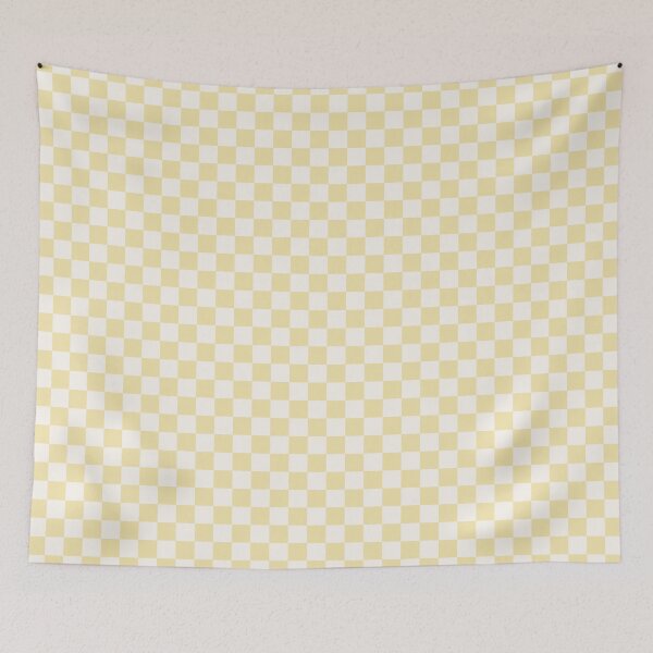 Item preview, XSmall Butter Yellow Checkerboard Sticker | Warm Cottagecore Checkered Pattern designed and sold by DColourMuse.
