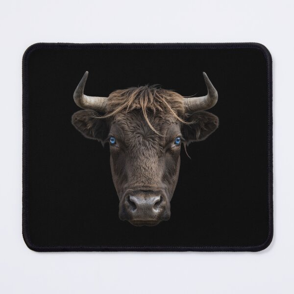 Item preview, Highland Bull Portrait Blue Eyes Cattle Art designed and sold by cabana.space.