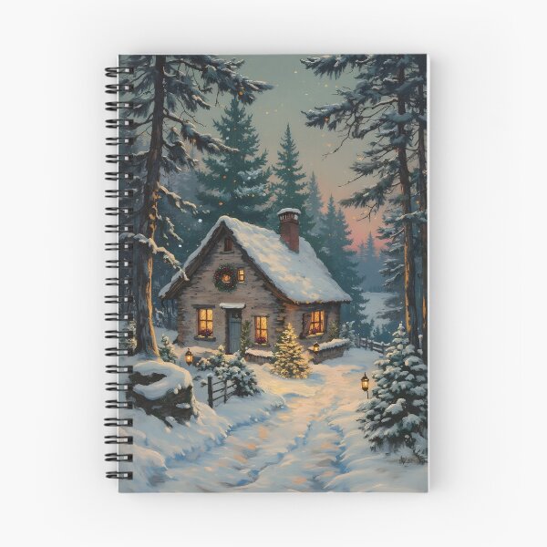 Item preview, Cozy Winter Cottage in Snow Forest designed and sold by Connys Colorful World.