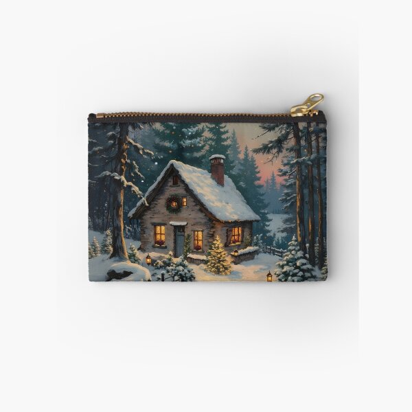 Item preview, Cozy Winter Cottage in Snow Forest designed and sold by Connys Colorful World.