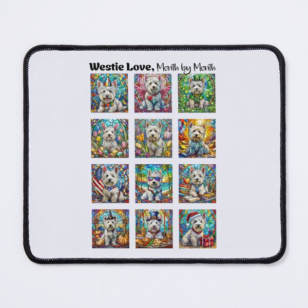 Item preview, A Year of Westies - Stained Glass Beauty! designed and sold by WestieMDR.
