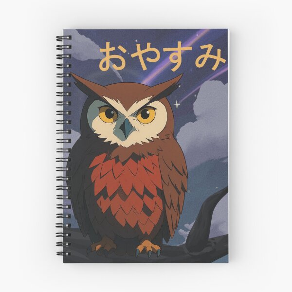 Item preview, Anime Owl Oyasumi Japanese for Good Night designed and sold by glowvim.