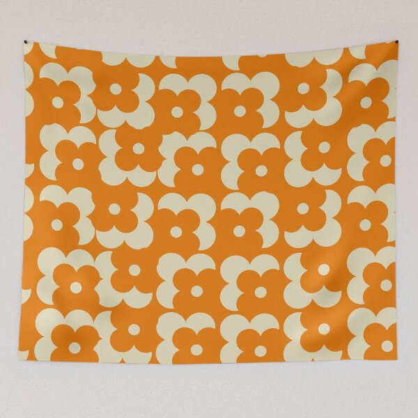 Item preview, Groovy 70s Floral Silhouette – Retro Mod Flower Power Pattern designed and sold by Frohyou.
