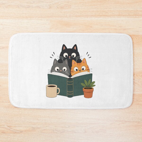Item preview, Cozy Cats Reading Together Book Lover Illustration designed and sold by Krasnovaovaova.