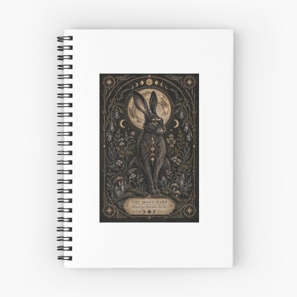 Item preview, The Moon Hare Dark Academia Mystical Art designed and sold by KristinaArts.