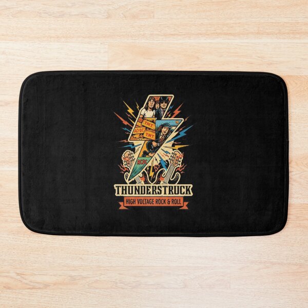 Item preview, Thunderstruck AC/DC High Voltage Rock And Roll Lightning Bolt Collage designed and sold by Dravienart.