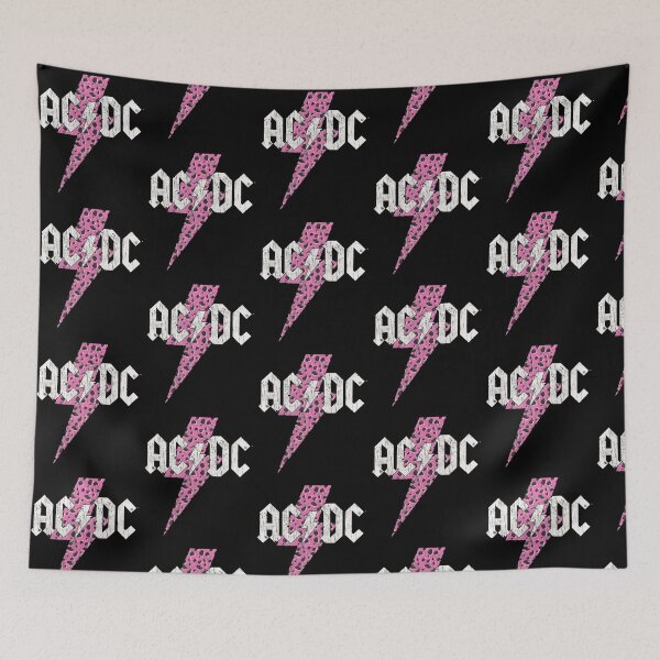 Item preview, AC/DC Pink Leopard Cheetah Print Lightning Bolt Distressed designed and sold by Dravienart.