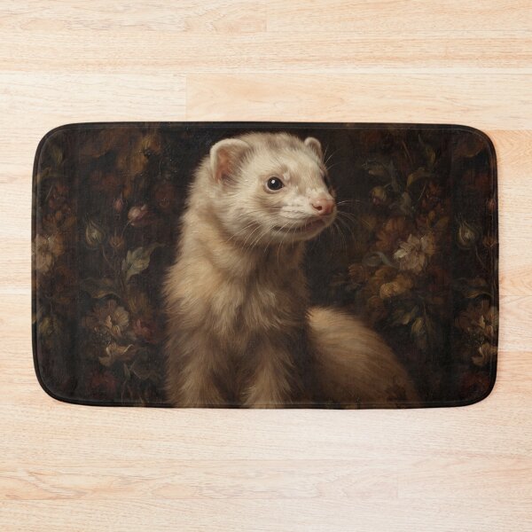 Item preview, Regal Ferret Portrait in Baroque Garden designed and sold by Real Beast Art.