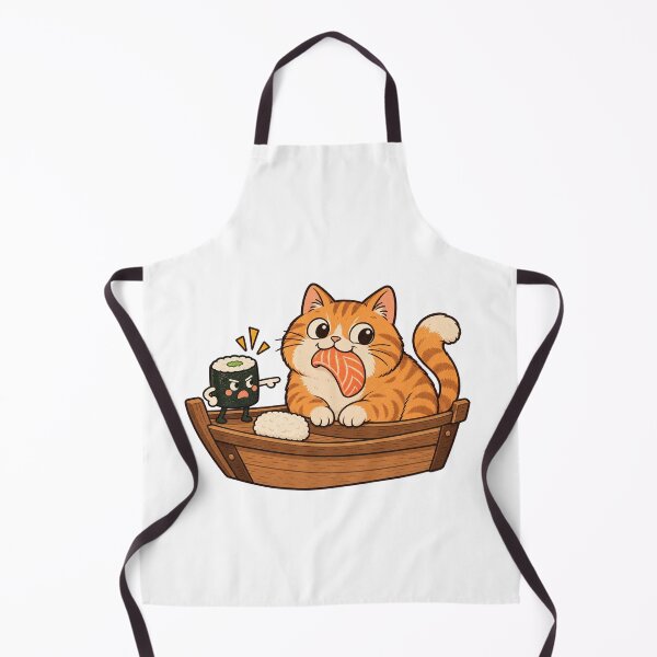Item preview, Funny Cat Stealing Sushi designed and sold by RAIID.