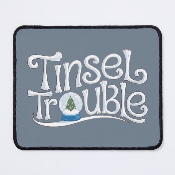 Item preview, Tinsel Trouble Christmas Typography Design, Festive Holiday designed and sold by JumpJammiesTees.