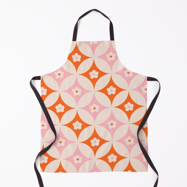 Item preview, Vintage Mid-Century Floral Lattice – 70s Geometric Daisy Chain Pattern designed and sold by Frohyou.