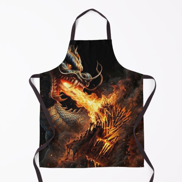 Item preview, Epic Fire Breathing Dragon & Molten Iron Throne Dark Fantasy T-Shirt designed and sold by Arcade&Binge.