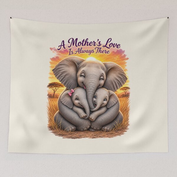 Item preview, A Mothers Love Is Always There Mama & Baby Elephants designed and sold by Rosie's Wildflower Boutique.
