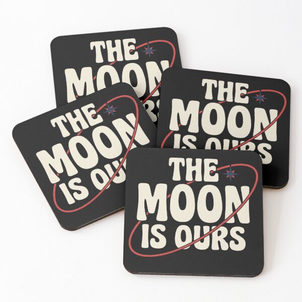 Item preview, Women's The Moon Is Ours American Flag Funny Patriotic Space Humor T-Shirt designed and sold by Trendably.