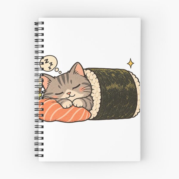 Item preview, Cute Sleeping Cat – Sushi Roll Nap designed and sold by RAIID.