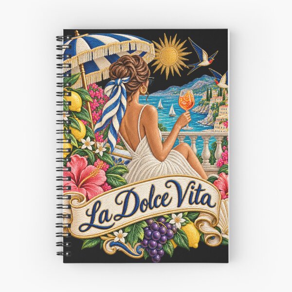 Item preview, La Dolce Vita Embroidery – Italian Summer Coastal Luxury Art designed and sold by Emoji Emblems.
