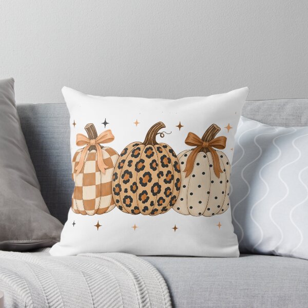 Item preview, Coquette Fall Pumpkins – Leopard, Gingham & Bows Autumn Design designed and sold by webpatty.