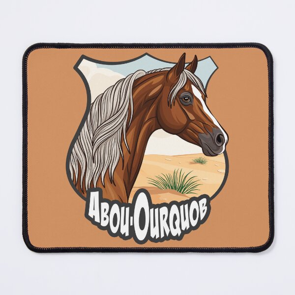 Item preview, An Arabian horse named Abu'Urqub, a coat of arms, and a desert. designed and sold by Cheval-de-coeur.