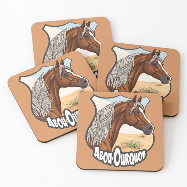 Item preview, An Arabian horse named Abu'Urqub, a coat of arms, and a desert. designed and sold by Cheval-de-coeur.