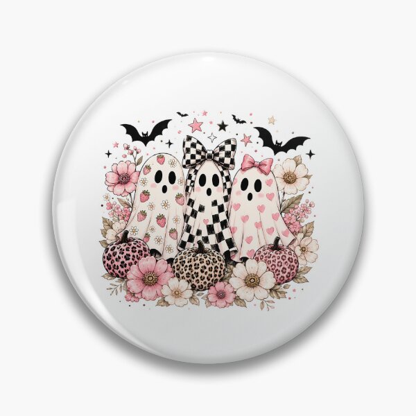Item preview, Coquette Ghost Strawberry Halloween Cute Spooky Ghost Floral Ghost Preppy Fall Pink Leopard Pumpkin designed and sold by Rtcraftani.