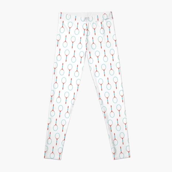 Retro tennis racket sports pattern Leggings